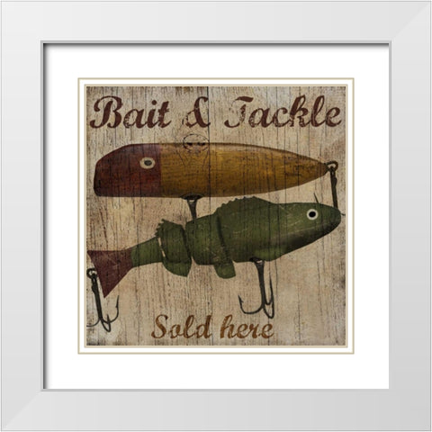 Bait and Tackle White Modern Wood Framed Art Print with Double Matting by Albert, Beth