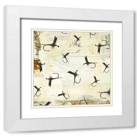 Lure Pattern White Modern Wood Framed Art Print with Double Matting by Drotz, Dallas