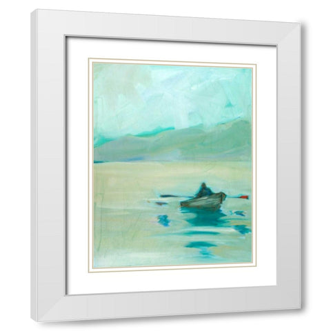 Red Oar White Modern Wood Framed Art Print with Double Matting by Hoffman, Kate