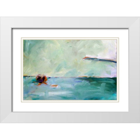 After the Dive White Modern Wood Framed Art Print with Double Matting by Hoffman, Kate