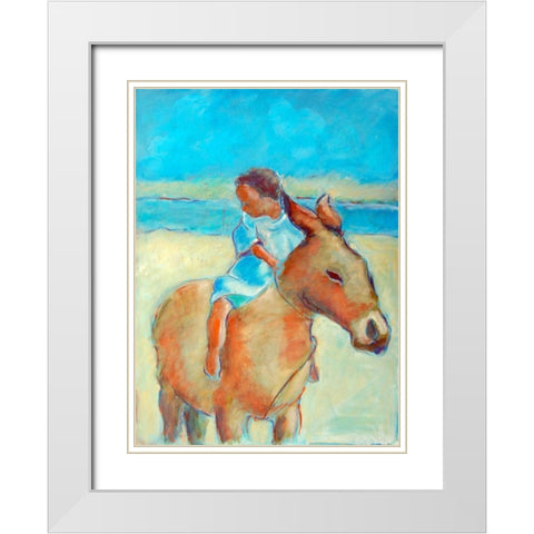 Burroboy White Modern Wood Framed Art Print with Double Matting by Hoffman, Kate