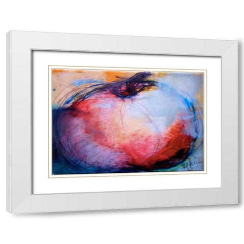Apple White Modern Wood Framed Art Print with Double Matting by Hoffman, Kate