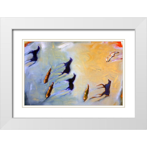 Long Shadows White Modern Wood Framed Art Print with Double Matting by Hoffman, Kate