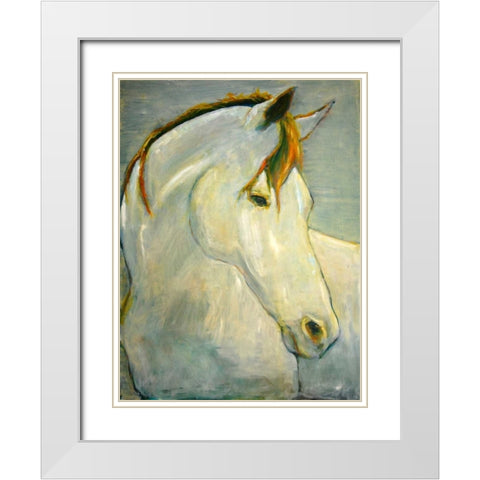 White White Modern Wood Framed Art Print with Double Matting by Hoffman, Kate