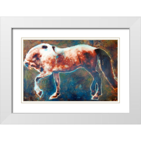 Antonio White Modern Wood Framed Art Print with Double Matting by Hoffman, Kate