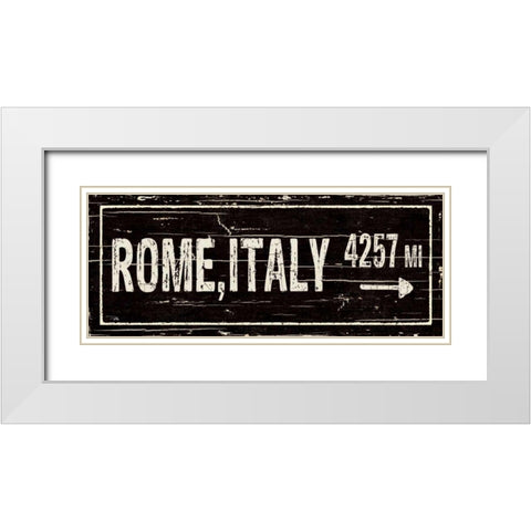 Destination Signs III White Modern Wood Framed Art Print with Double Matting by Pela Studio