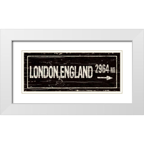 Destination Signs IV White Modern Wood Framed Art Print with Double Matting by Pela Studio