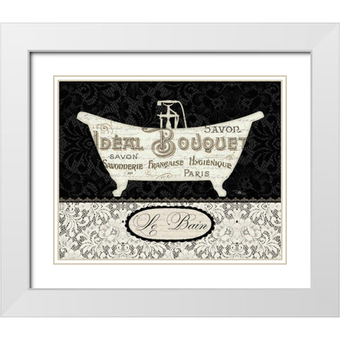 French Lace I White Modern Wood Framed Art Print with Double Matting by Pela Studio