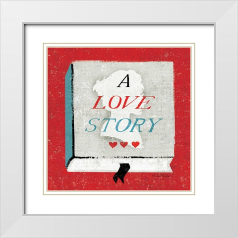 Vintage Desktop - Book White Modern Wood Framed Art Print with Double Matting by Mullan, Michael