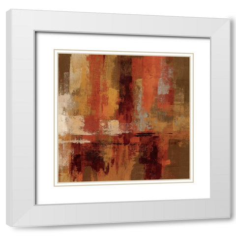 Castanets Square II White Modern Wood Framed Art Print with Double Matting by Vassileva, Silvia