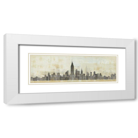 Empire Skyline White Modern Wood Framed Art Print with Double Matting by Tillmon, Avery