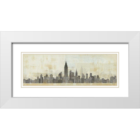 Empire Skyline White Modern Wood Framed Art Print with Double Matting by Tillmon, Avery