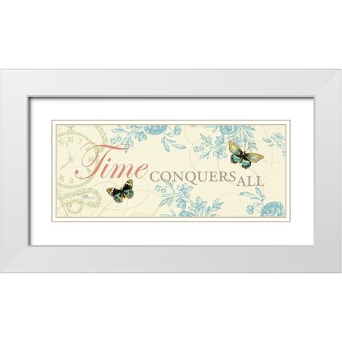 Time Flies II White Modern Wood Framed Art Print with Double Matting by Pela Studio