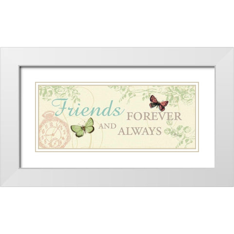 Time Flies IV White Modern Wood Framed Art Print with Double Matting by Pela Studio