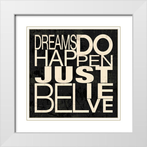 Good Words I White Modern Wood Framed Art Print with Double Matting by Pela Studio