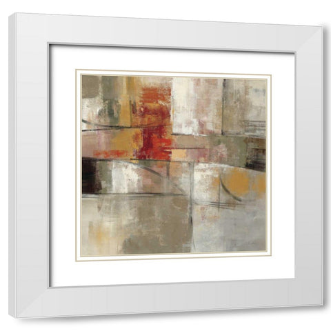 Trajectory White Modern Wood Framed Art Print with Double Matting by Vassileva, Silvia