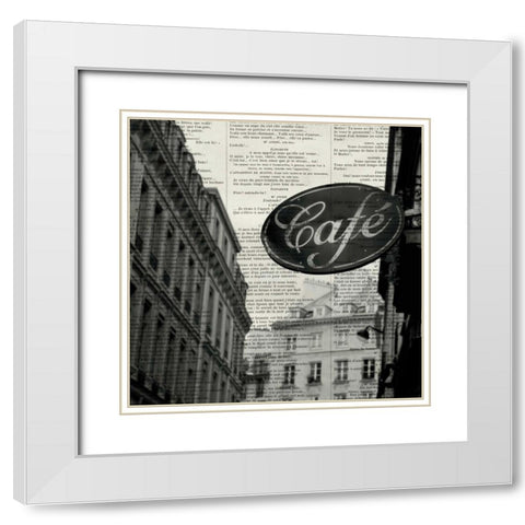 Cafe White Modern Wood Framed Art Print with Double Matting by Olivier, Marc