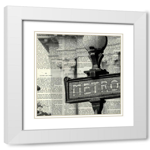 Metro I Crop White Modern Wood Framed Art Print with Double Matting by Olivier, Marc
