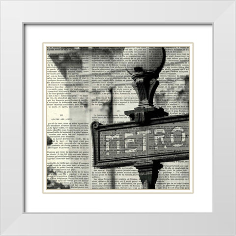 Metro I Crop White Modern Wood Framed Art Print with Double Matting by Olivier, Marc