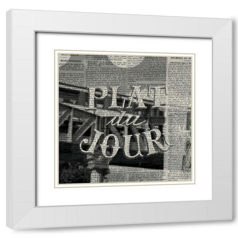 Plat du Jour White Modern Wood Framed Art Print with Double Matting by Olivier, Marc