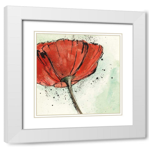 Not a California Poppy I White Modern Wood Framed Art Print with Double Matting by Paschke, Chris