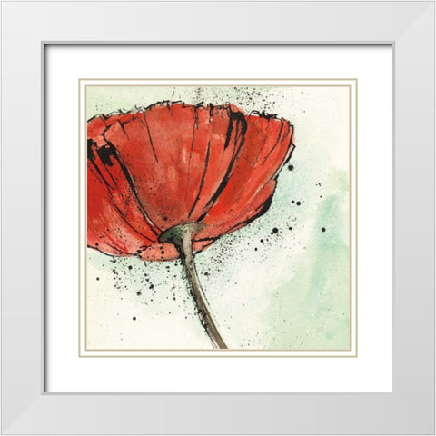 Not a California Poppy I White Modern Wood Framed Art Print with Double Matting by Paschke, Chris