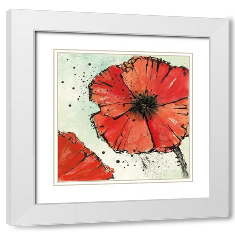 Not a California Poppy IV White Modern Wood Framed Art Print with Double Matting by Paschke, Chris