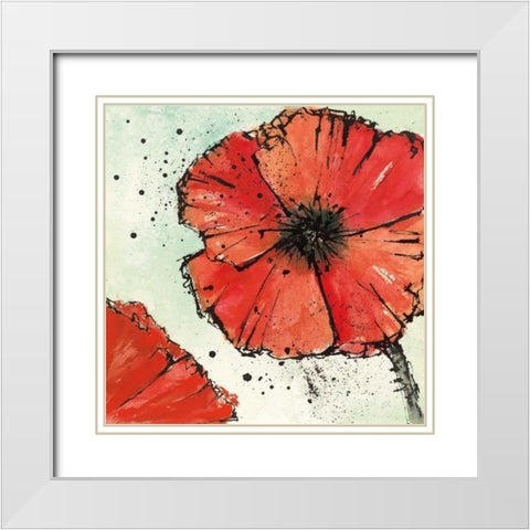 Not a California Poppy IV White Modern Wood Framed Art Print with Double Matting by Paschke, Chris