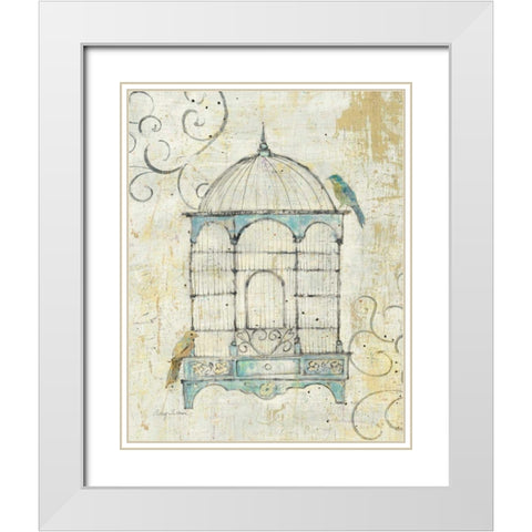Bird Cage IV White Modern Wood Framed Art Print with Double Matting by Tillmon, Avery