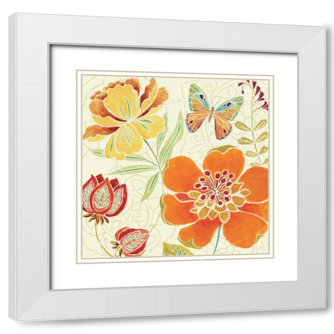 Spice Bouquet II White Modern Wood Framed Art Print with Double Matting by Brissonnet, Daphne