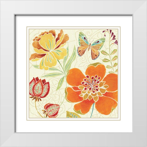 Spice Bouquet II White Modern Wood Framed Art Print with Double Matting by Brissonnet, Daphne