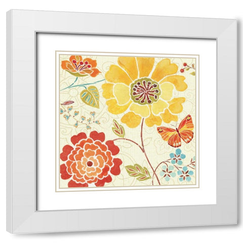 Spice Bouquet III White Modern Wood Framed Art Print with Double Matting by Brissonnet, Daphne