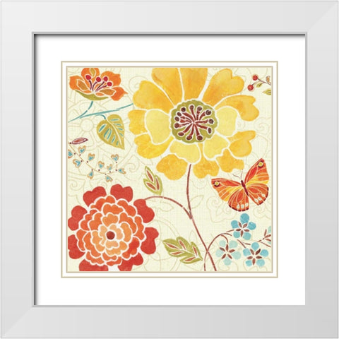 Spice Bouquet III White Modern Wood Framed Art Print with Double Matting by Brissonnet, Daphne