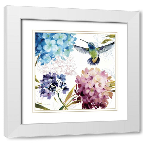 Spring Nectar Square III White Modern Wood Framed Art Print with Double Matting by Audit, Lisa