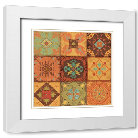 From India II White Modern Wood Framed Art Print with Double Matting by Pela Studio