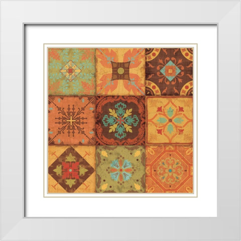 From India II White Modern Wood Framed Art Print with Double Matting by Pela Studio