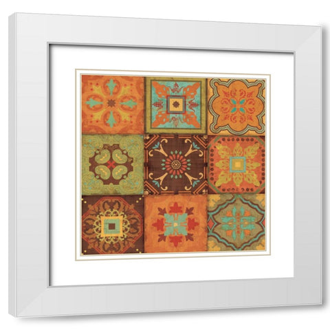 From India III White Modern Wood Framed Art Print with Double Matting by Pela Studio