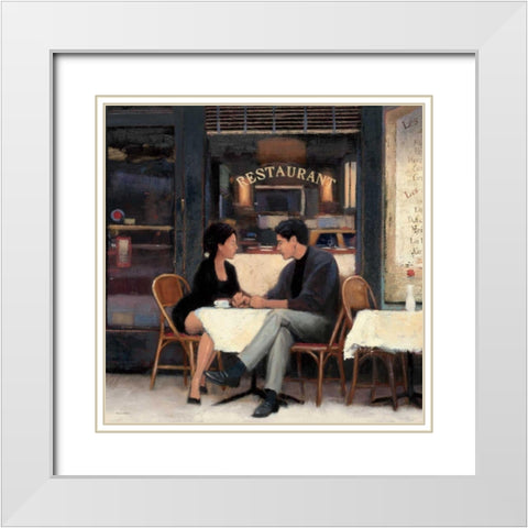 Rendezvous White Modern Wood Framed Art Print with Double Matting by Sullivan, Myles