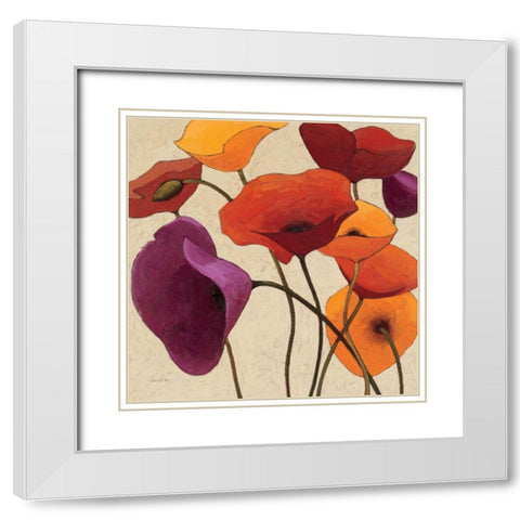 Up One White Modern Wood Framed Art Print with Double Matting by Novak, Shirley