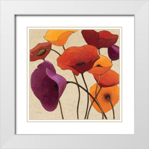 Up One White Modern Wood Framed Art Print with Double Matting by Novak, Shirley