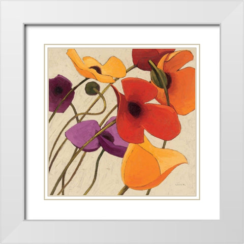 Up Two White Modern Wood Framed Art Print with Double Matting by Novak, Shirley