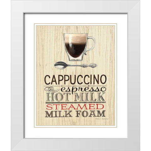 Cappucino White Modern Wood Framed Art Print with Double Matting by Fabiano, Marco