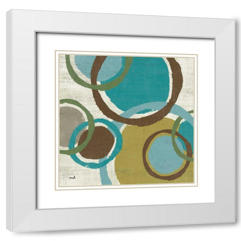 Vintage Bubbles I White Modern Wood Framed Art Print with Double Matting by Hershey, Moira