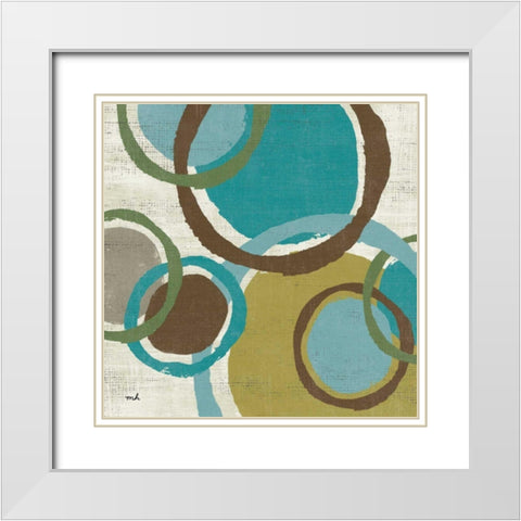 Vintage Bubbles I White Modern Wood Framed Art Print with Double Matting by Hershey, Moira