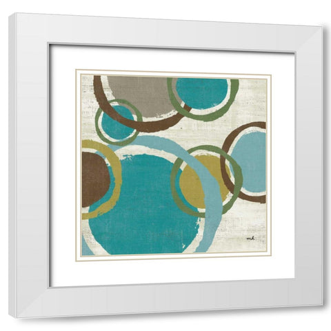 Vintage Bubbles II White Modern Wood Framed Art Print with Double Matting by Hershey, Moira
