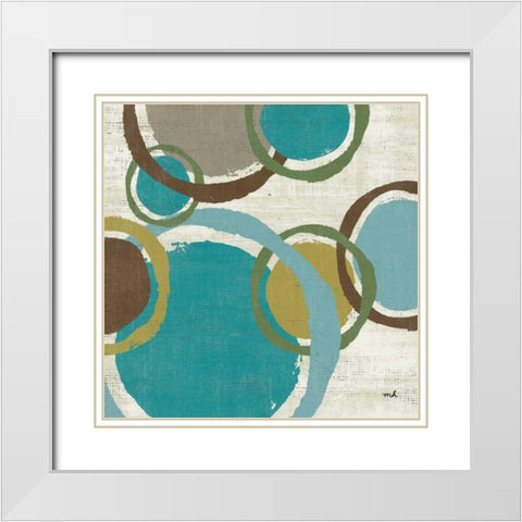 Vintage Bubbles II White Modern Wood Framed Art Print with Double Matting by Hershey, Moira