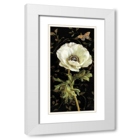Jardin Paris Florals I White Modern Wood Framed Art Print with Double Matting by Nai, Danhui