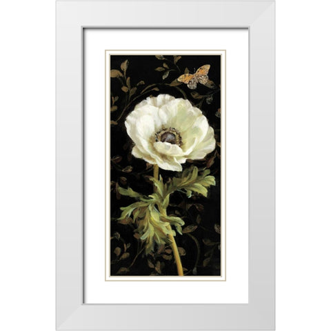 Jardin Paris Florals I White Modern Wood Framed Art Print with Double Matting by Nai, Danhui