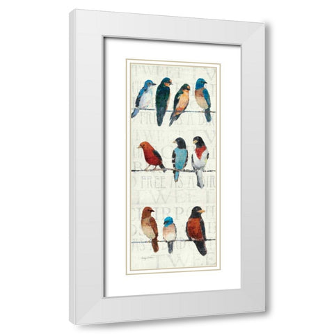 The Usual Suspects Panel I White Modern Wood Framed Art Print with Double Matting by Tillmon, Avery