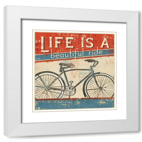 Beautiful Ride I White Modern Wood Framed Art Print with Double Matting by Pela Studio